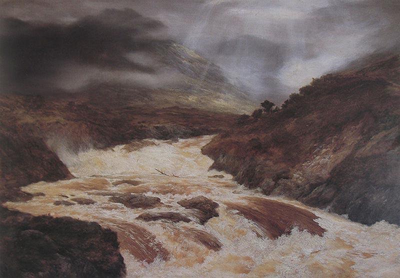 Peter Graham Spate in the Highlands oil painting picture